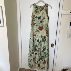 Mauve Floral Maxi Dress - Multicolor